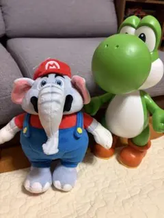 スーパーマリオブラザーズ ワンダー ゾウマリオ ぬいぐるみ ヨッシー　フィギュア
