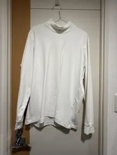 ユニクロ　ヒートテックストレッチフリースモックネックT(長袖) 白　Mサイズ1