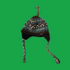 Everest フェアアイル柄 ニット帽 耳あて付き