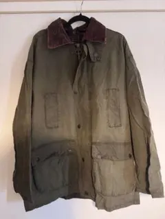 バブアー オイルドジャケット BEDALE 襟コーデュロイ カーキ Lアメリカ