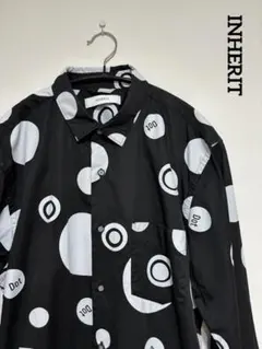 INHERIT インヘリット ドットシャツ L