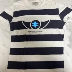 ARMANI JEANS ストライプビンテージTシャツ Lサイズ