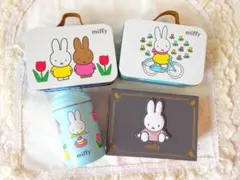 空缶モロゾフ　ミッフィーピクニックトランク 缶　ワッペンのサムネイル