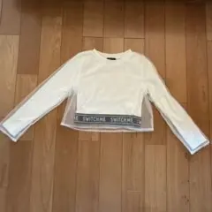 キッズ 長袖カットソー 130cm ホワイト