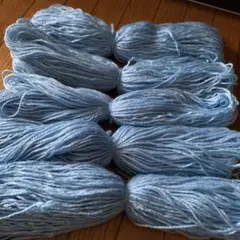 水色 毛糸 328g