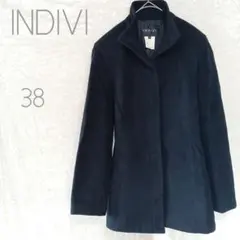 INDIVI インディヴィネイビー チェスターコート 38サイズ
