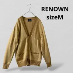 RENOWNレナウン メンズVネックカーディガン　ウール混　ベージュのサムネイル