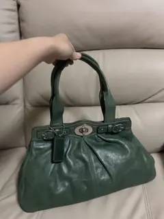 希少 COACH コーチ 13914 レザー トートバッグ Green - メルカリ