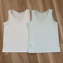 ワコール　WACOAL タンクトップ 2枚 ホワイト・ライトブルー メッシュ