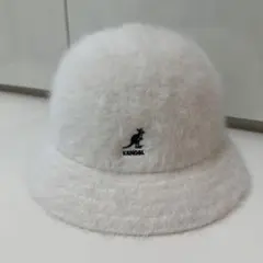 KANGOL ホワイト ファーバケットハット
