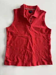 BURBERRY GOLF ノースリーブポロシャツ L レッドのサムネイル