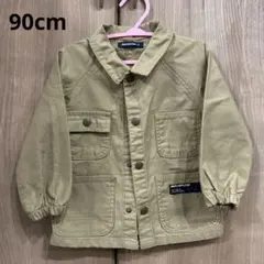 moujonjon ジャケット　ミリタリー　ベージュ　アウター　90cm キッズ