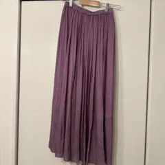 パープル フレアロングスカート