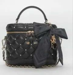 2WAY リボンチャームキルティングバニティバッグ RANDA