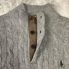 希少　ポロラルフローレン　シルク100% ハーフボタン&ジップニット　セーター