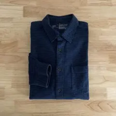 MUJI 無印良品　フランネル　シャツ　ギンガムチェック　　　　　 黒青　M