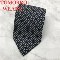 ステファノビジ トゥモローランド ネクタイ 紺色　小紋柄　ドット【n1230】