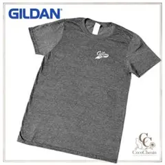 【GILDAN】 刺繍ロゴ Tシャツ S 杢グレー 半袖 US古着 ワーク系