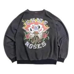 90s ユーロ guns n roses トランプ 両面プリント スウェット - メルカリ