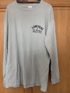 LOW IQ 01 ロゴ入りロンT オリーブ XL