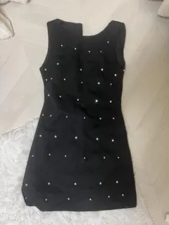 SHEIN レディース ノースリーブ 黒ミニワンピース Sサイズ