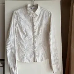 アバクロ♡ストライプフリルシャツsize S
