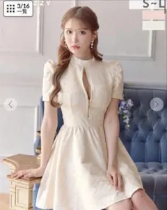 DAZZY フロントジップ ミニドレス