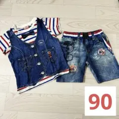 アンパンマン だまし絵Tシャツ ショートパンツ セット 90cm