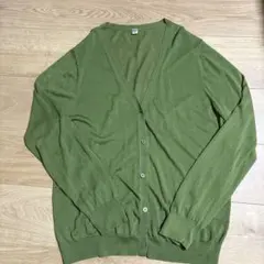 UNIQLO UVカットVネックカーディガン ピスタチオグリーン 3XL 長袖