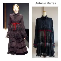 希少 05AW Antonio Marrasレース切替 チュールシャツワンピース - メルカリ