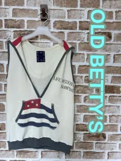 美品！OLD BETTY'S フード付きベスト アイボリー