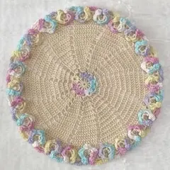 ドイリー 花模様 レース編み　 花瓶敷き　 インテリア