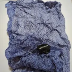 ジョルジオ・アルマーニ　ストール　ブルー　メンズ