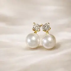 【新品】パール ピアス ゴールド セレモニー フォーマル パーティ お呼ばれ