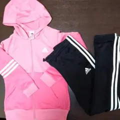 【adidas】ジャージセット ピンク/ブラック