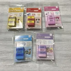 【新品未使用品】DAISO ディズニー3段スタンプ　５点まとめ売り