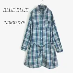 BlueTrickブルートリック 岡山デニム ドットワンピース インディゴ