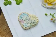 ハート型パール装飾ブローチ　新品未使用　匿名配送　ロリータ