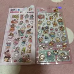 【シール】クレヨンしんちゃん 3D立体シール 2種セット ぷっくりシール【新品】