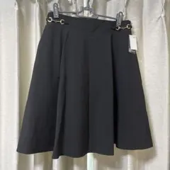 【アベイル】新品未使用　黒 フレアスカート ゴムウエスト　L スーツ