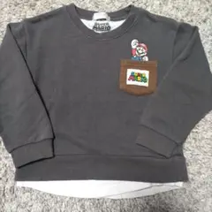 USJ Switch　スーパーマリオ ポケット付きトレーナー 120 グレー