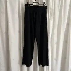 ユニクロ　ウォッシャブルニットリブパンツ/丈長め 3XL 黒　マタニティ