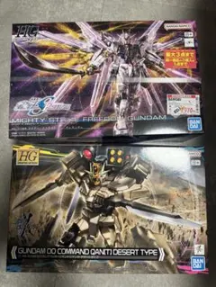 HGマイティーストライクフリーダムガンダム&ガンダムダブルオーコマンドクアンタ