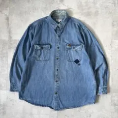 USA規格　カーハート　デニムシャツ　2ポケット　ライトインディゴ　メンズ長袖