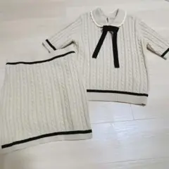 ミシェルマカロン　ケーブルニットセットアップ