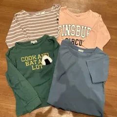 長袖カットソー4点セット 110・120 まとめ売り　ロンT 冷感素材　子供服