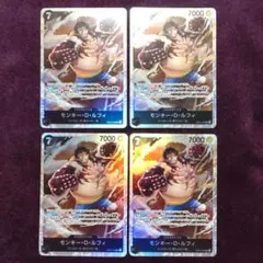 モンキー・D・ルフィ×４枚　sr OP04-090 ドレスローザ　黒　①