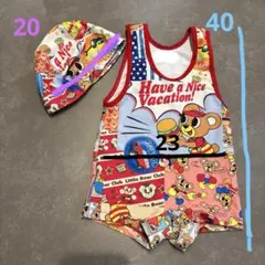 Little Bear Club ベビー水着 帽子セット　80㎝