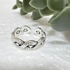 シルバー リング 925 スターツイスト メキシカン ヴィンテージリング　星