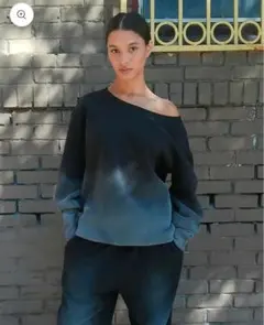 dich henderson OFF SHOULDER SWEAT BLACK